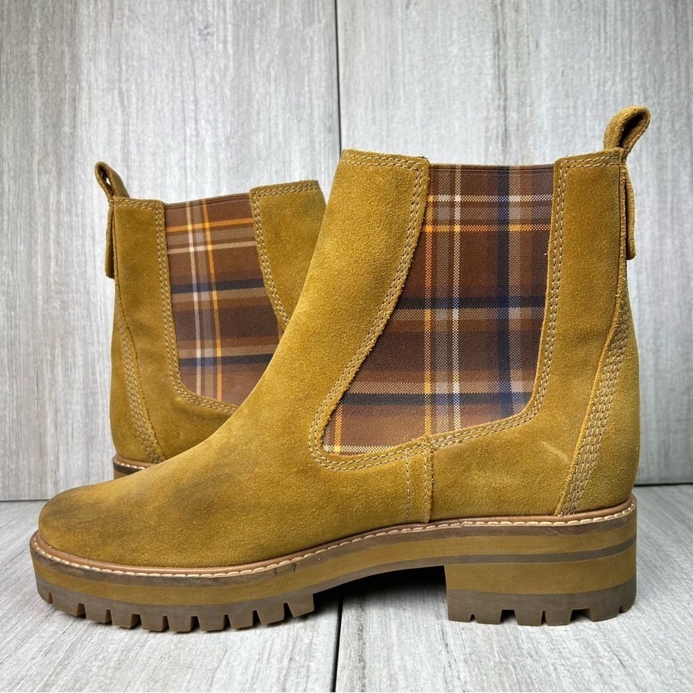 Timberland Courtmayeur Valley Chelsea Brown Suede Leather Boots Women’s Size 9.5 - Picture 4 of 10
